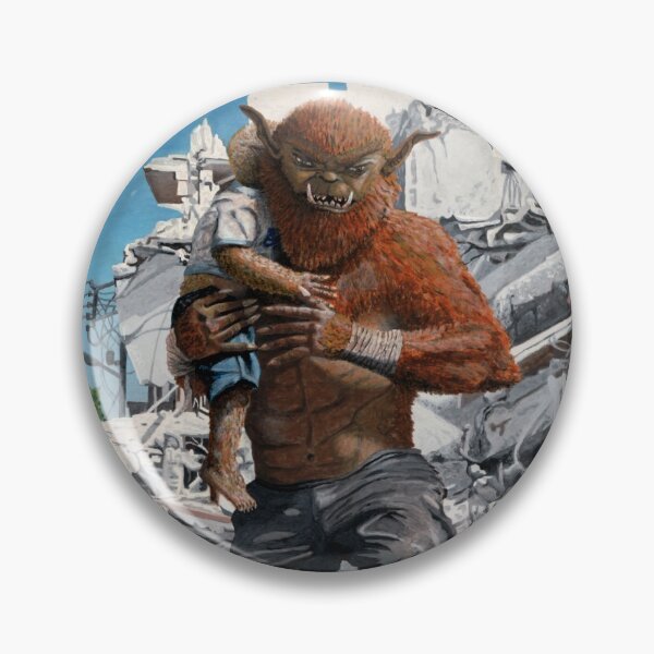 Item preview, Bugbear Hero Rescuing Child Fantasy Art designed and sold by HelmsArt.