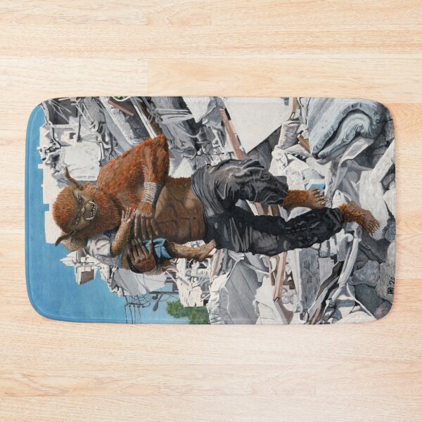 Item preview, Bugbear Hero Rescuing Child Fantasy Art designed and sold by HelmsArt.