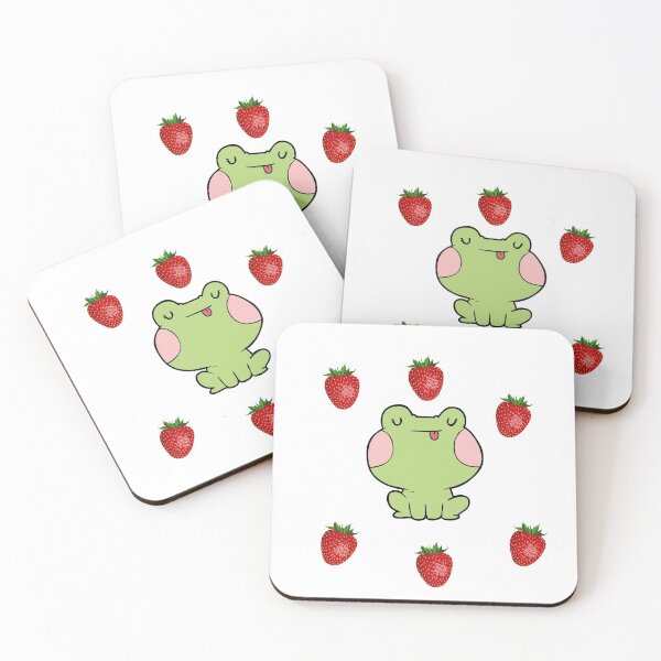 Item preview, Strawberry frog and strawberry Funny green Toad  designed and sold by OneTimeEngineer.