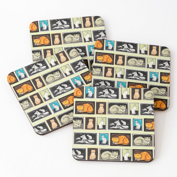 Item preview, Cats Stamps of Rijksmuseum  designed and sold by The Tilted Flamingo.