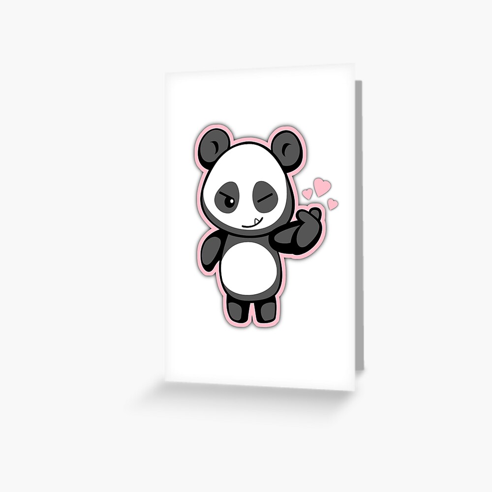 Panda Bear K-pop Finger Heart Hand Sign Kawaii Love Panda Bear K-pop Finger Heart Hand Sign Kawaii Love