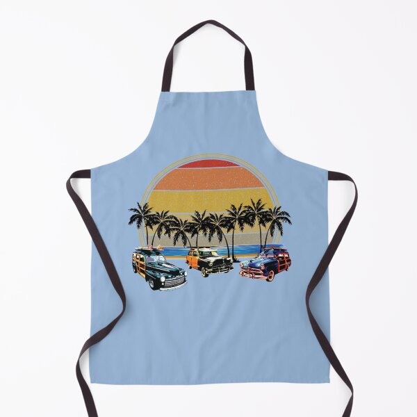 Item preview, Classic Cars On Beach Carolina Blue Palm Trees with Vintage Sunset designed and sold by tronictees.