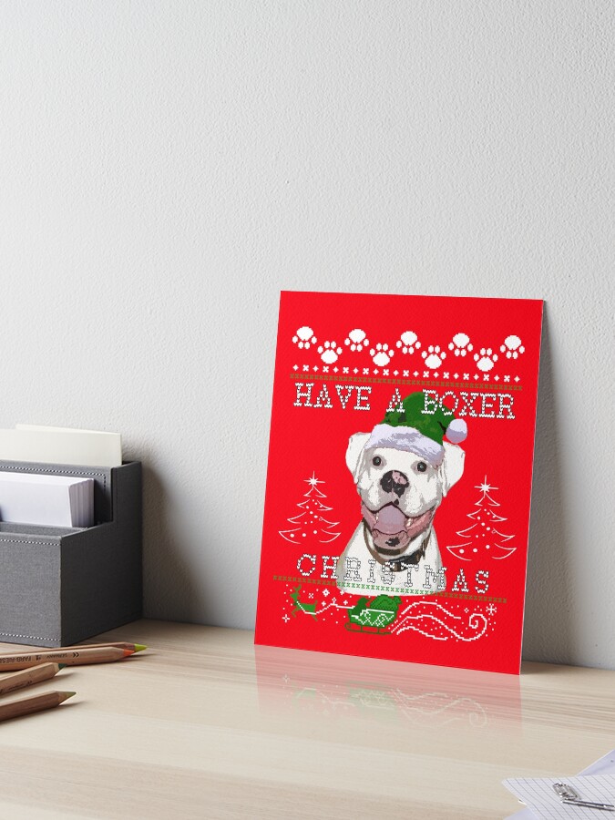 boxer dog christmas sweater