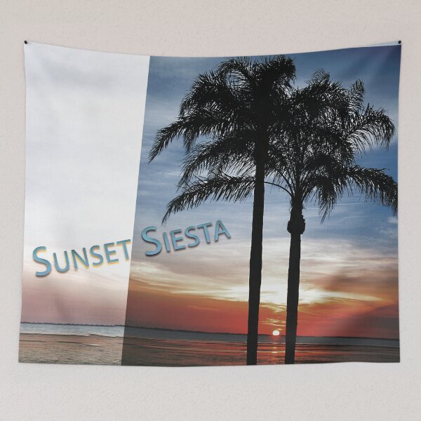 Item preview, Siesta Sunset Palm TreeTropical Beach designed and sold by GuitarZan's.