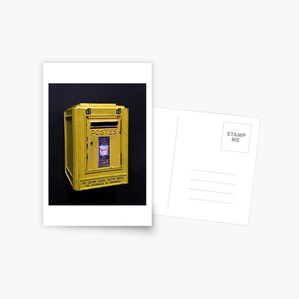 Yellow French Mailbox Postcard