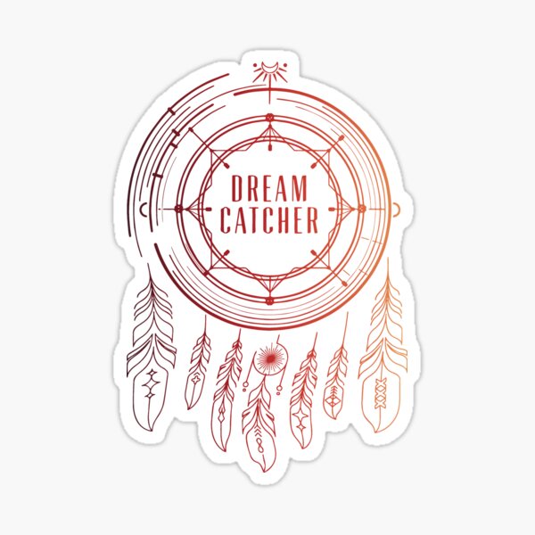 Dreamcatcher Fall Asleep In The Mirror logo (black ver.) Sticker by  VirtuousFeather