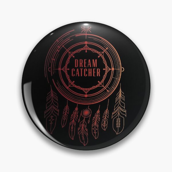 Black Square Button With Dream Catcher Icon High-Res Vector