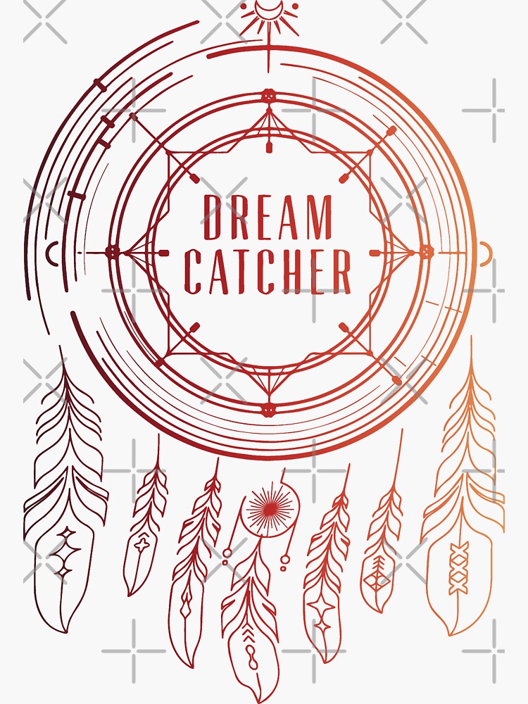 Dreamcatcher Fall Asleep In The Mirror logo (black ver.) | Sticker