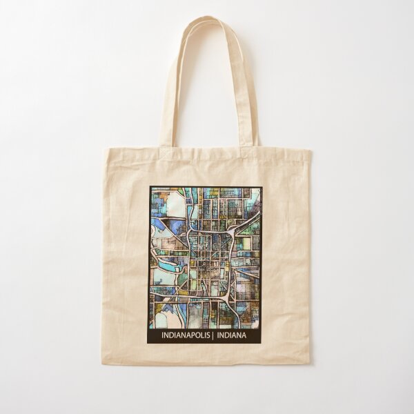 Indianapolis, IN Cotton Tote Bag