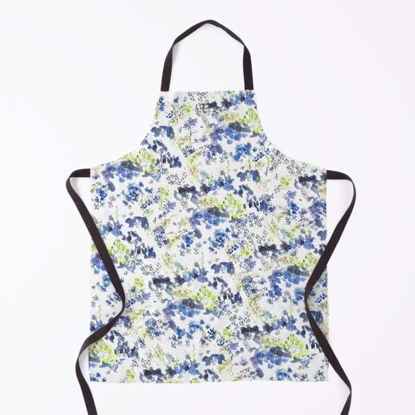 Item preview, Doodle blue flowers pattern, transparent background designed and sold by mhailittlearts.