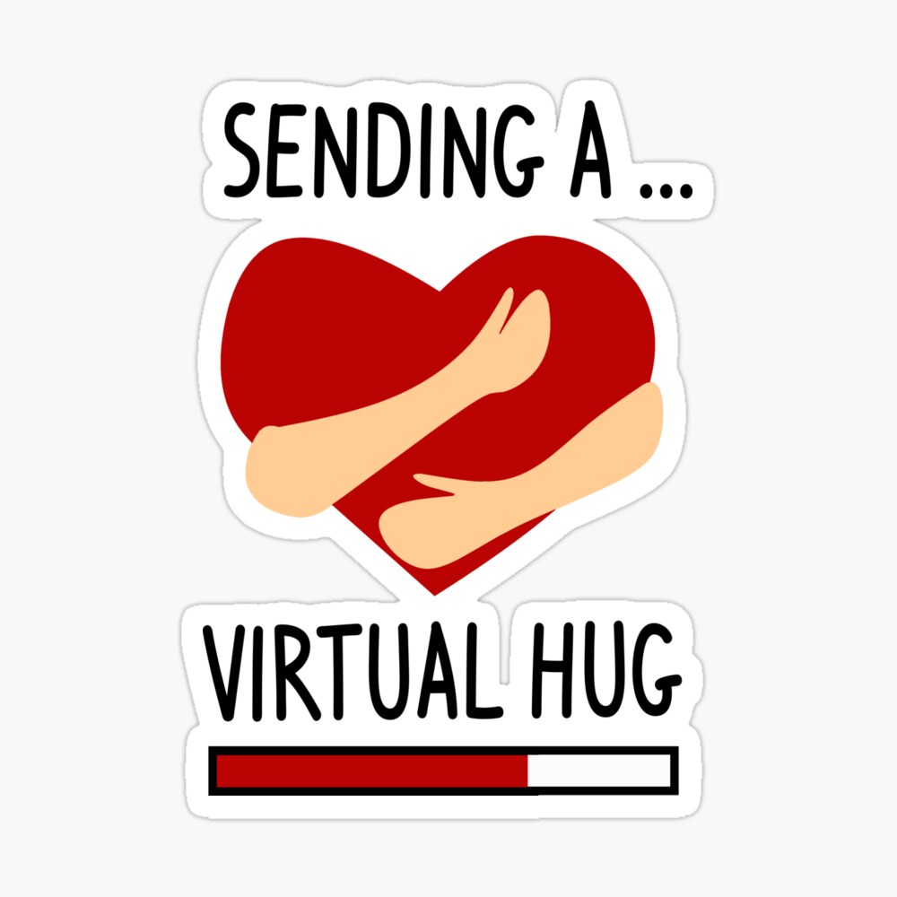 Sending a Virtual hug Postcard for Sale by 3QuartersToday | Redbubble