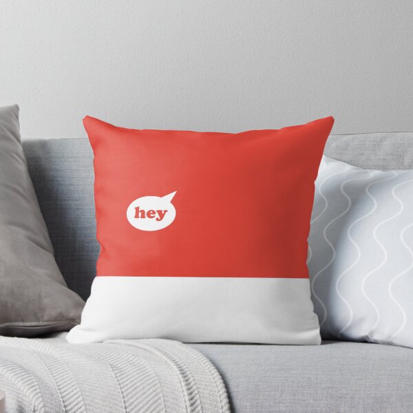 Item preview, Hey - Speech Bubble - White On Red designed and sold by EelPopShop.
