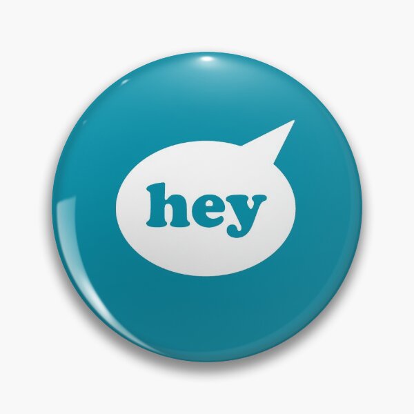 Item preview, Hey - Speech Bubble - White On Teal designed and sold by EelPopShop.