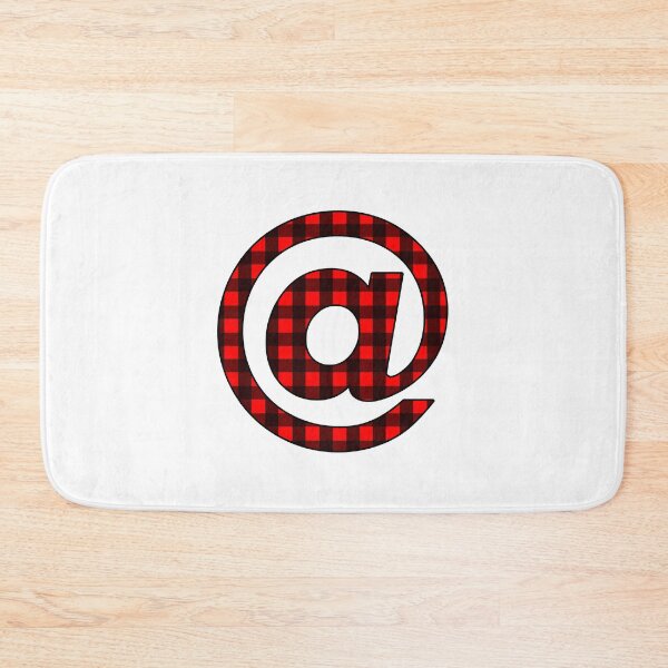 Item preview, The At Symbol (@) - Monogram in Red and Black Buffalo Plaid designed and sold by Bumblefuzzies.