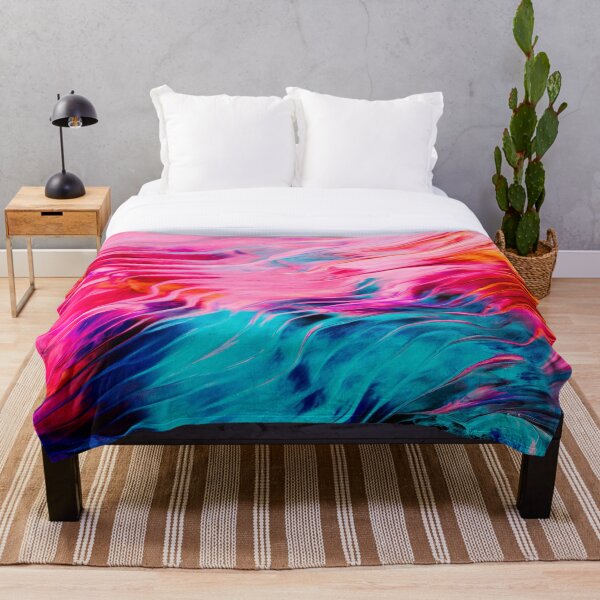 Item preview, Abstract paint Pink and Blue pattern designed and sold by plzLOOK.
