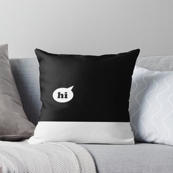 Item preview, Hi - Speech Bubble - White On Black designed and sold by EelPopShop.