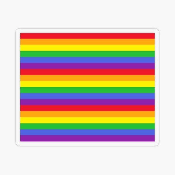Colors, Rainbow Stripes Transparent Sticker