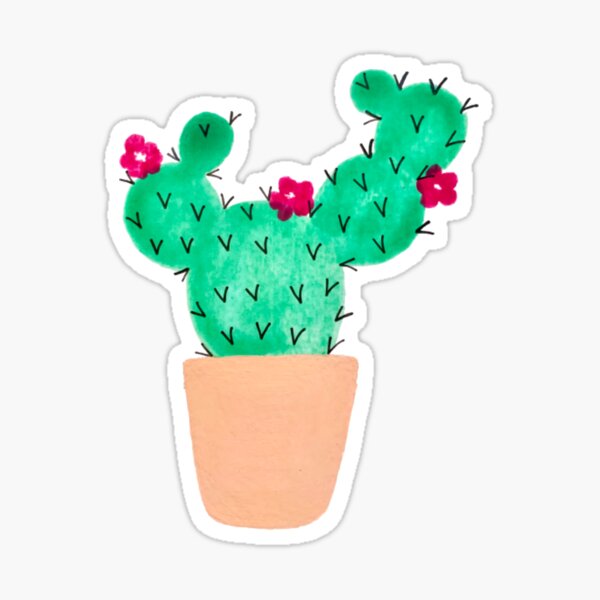 Prickly Pear Cactus Sticker