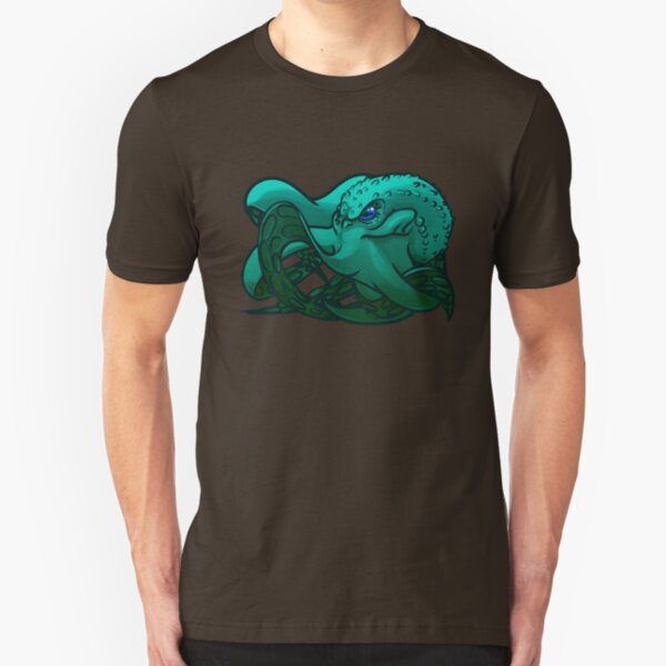 Octopus (Blue) Slim Fit T-Shirt