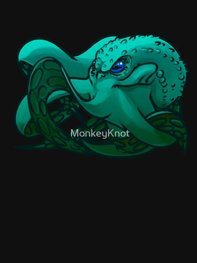 Thumbnail 7 of 7, Essential T-Shirt, Octopus (Blue) designed and sold by MonkeyKnot.