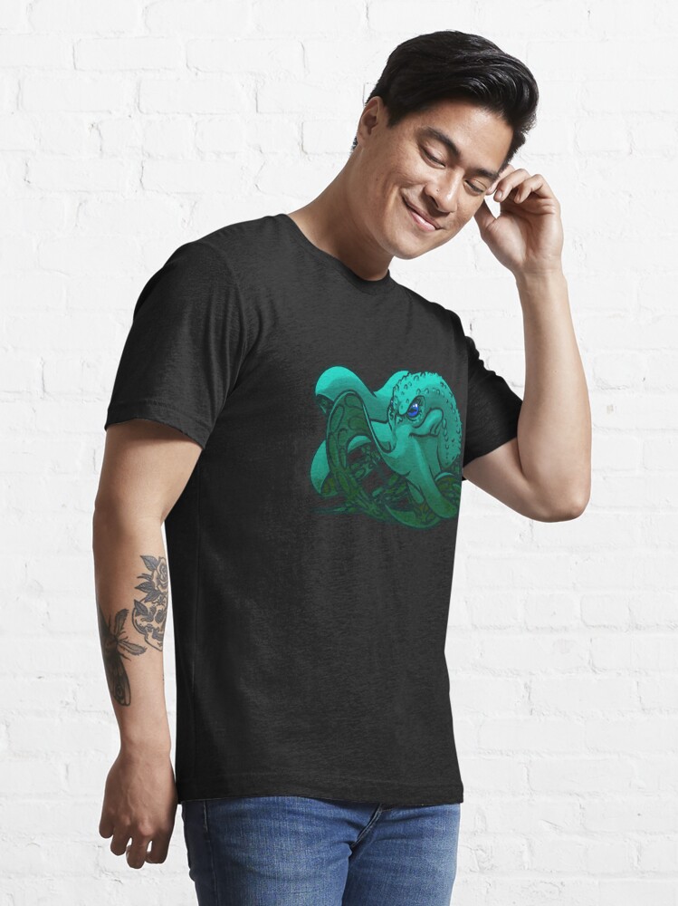 Thumbnail 3 of 7, Essential T-Shirt, Octopus (Blue) designed and sold by MonkeyKnot.