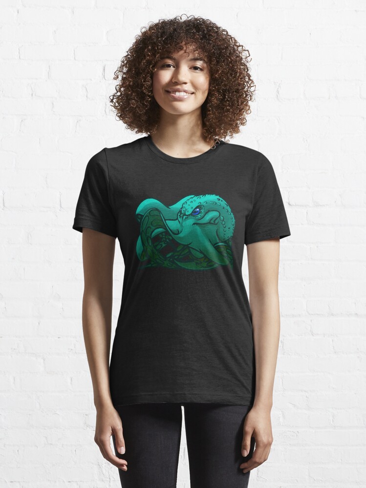 Thumbnail 6 of 7, Essential T-Shirt, Octopus (Blue) designed and sold by MonkeyKnot.