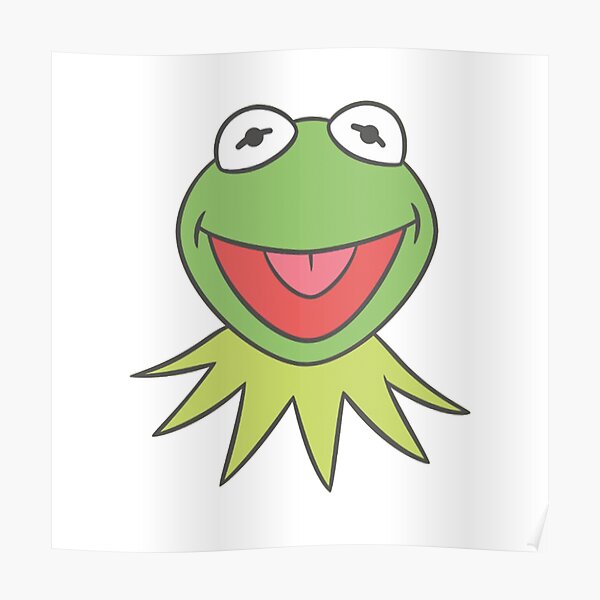 "Kermit Head" Poster for Sale by rpardo7 Redbubble