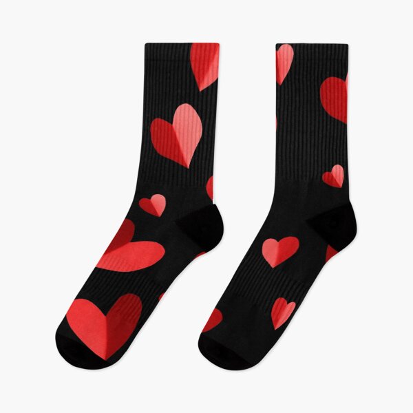 Item preview, red heart in black font designed and sold by Reda678.