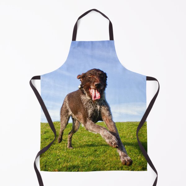 Item preview, Super happy German Wirehaired Pointer Fly-by designed and sold by FOLK ART FUSION by heidiannemorris.