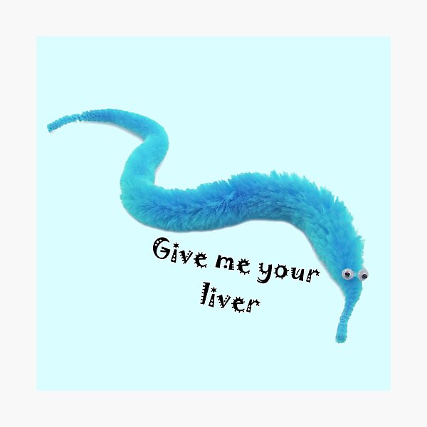 Blue Worm Photographic Print