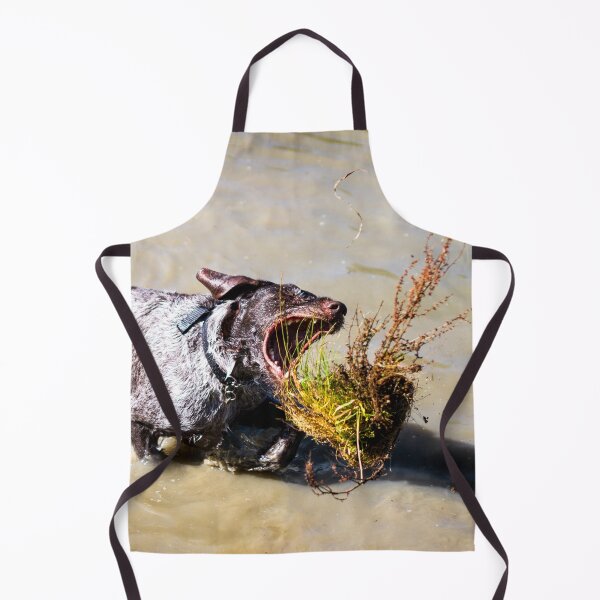 Item preview, German Wirehaired Pointer playing in a river designed and sold by FOLK ART FUSION by heidiannemorris.