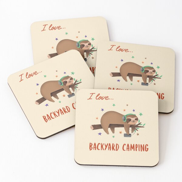 Item preview, Cute animal Backyard Camping designed and sold by Life Is Beautiful.