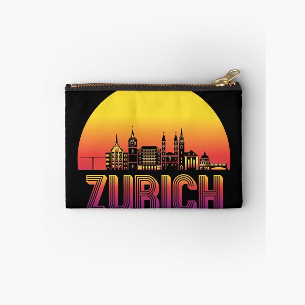 Item preview, Zurich City Skyline with Retro Sunset designed and sold by CoolSilhouettes.