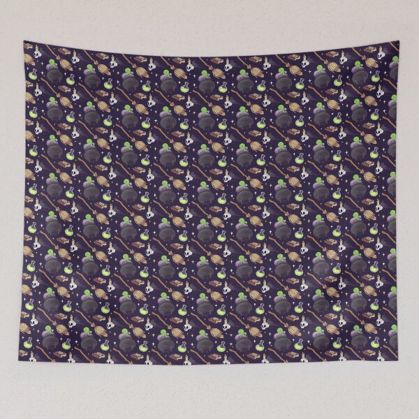 Item preview, Witchy Magic Pattern - Dark Purple Background designed and sold by Pixie-Styx.
