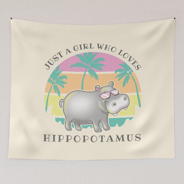 Item preview, Just a girl who loves Hippopotamus designed and sold by pablomendoza.