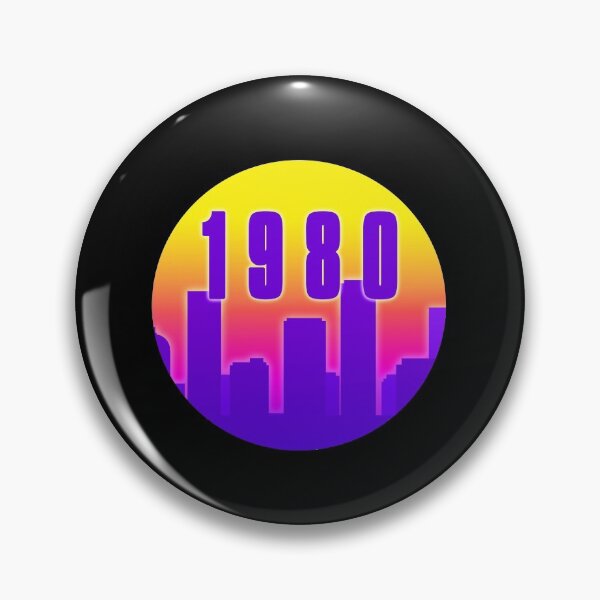 Item preview, City Scape Buildings Sunset 80S Theme, Patterns CityScape 1980 unique pattern Retro designed and sold by enigma3a.