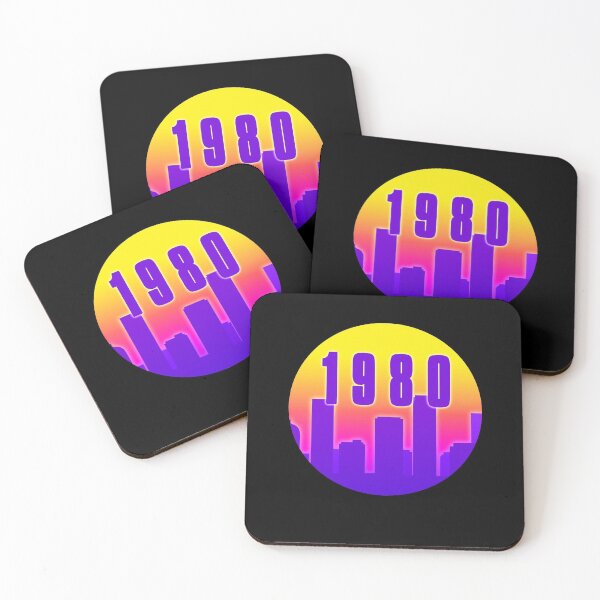 Item preview, City Scape Buildings Sunset 80S Theme, Patterns CityScape 1980 unique pattern Retro designed and sold by enigma3a.
