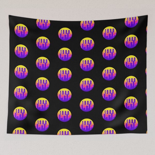 Item preview, City Scape Buildings Sunset 80S Theme, Patterns CityScape 1980 unique pattern Retro designed and sold by enigma3a.
