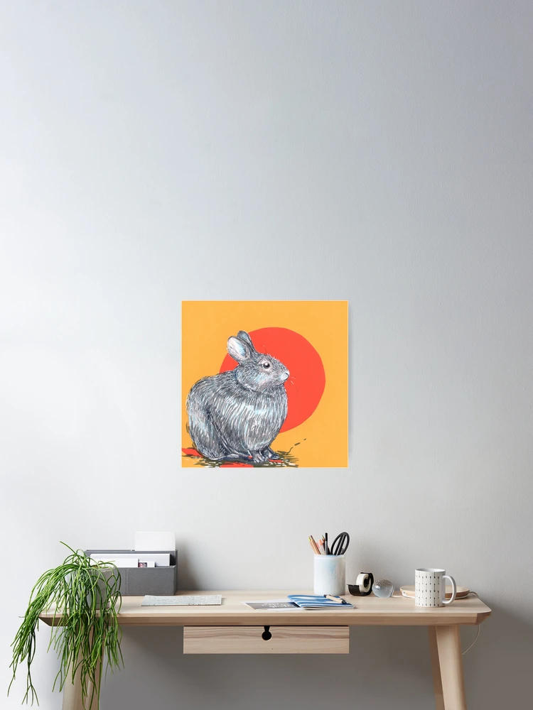 Thumbnail 2 of 3, Poster, Volcano Rabbit  designed and sold by Amanda Klimek.