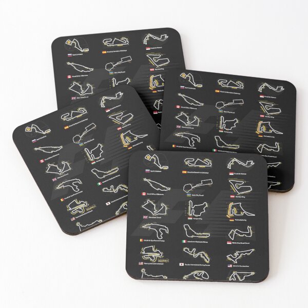 All F1 Tracks Coasters (Set of 4)