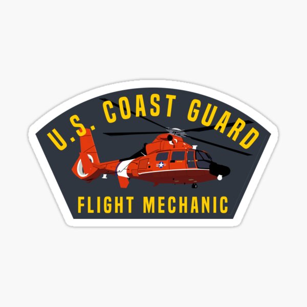 Cover Art Series - Coast Guard MH65 Dolphin Helicopter Flight Mechanic Sticker