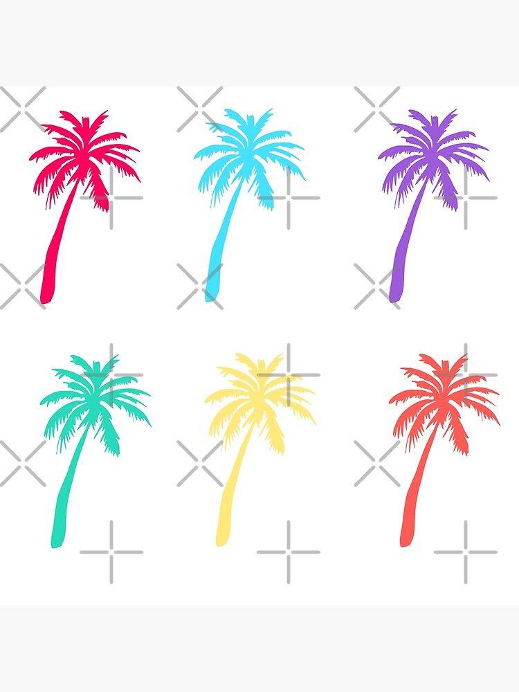 Palm Tree Sticker Pack Poster By Lavendrdzigns Redbubble