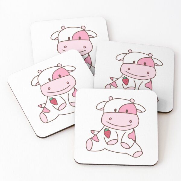 Aperçu de l'œuvre Autocollant vache fraise créée et vendue par Katiebentonn.