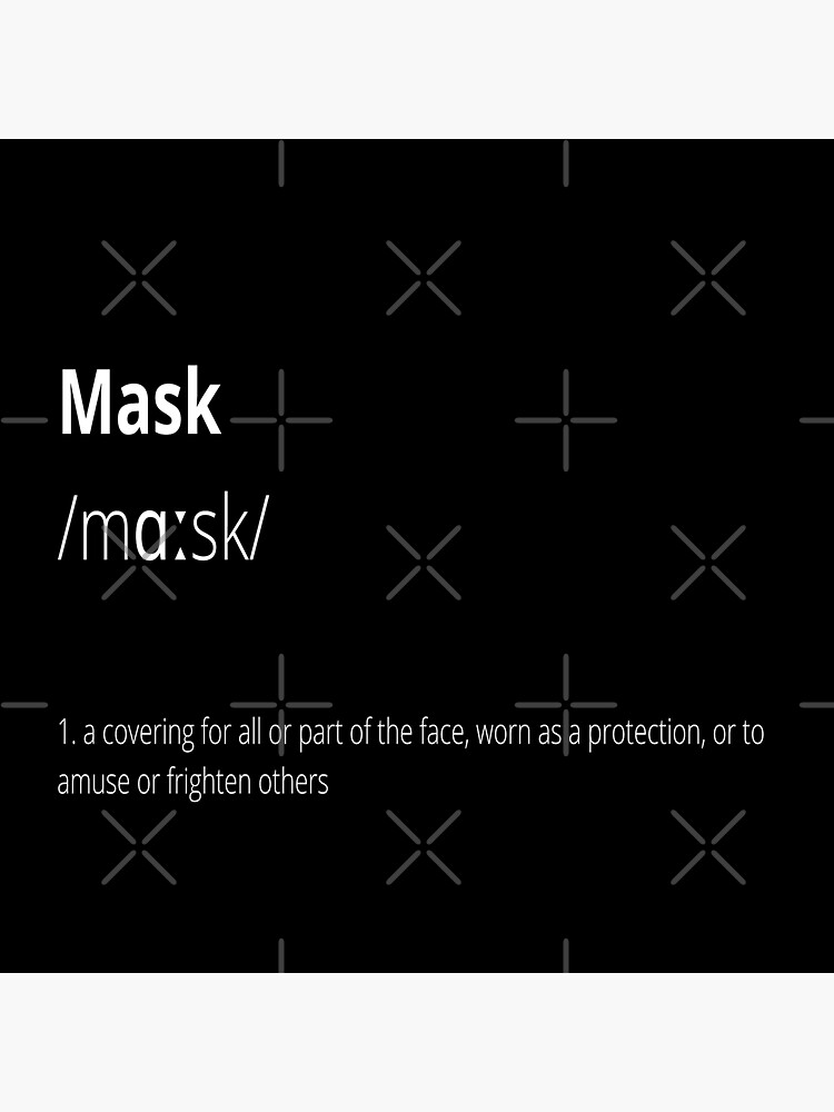 "Mask definition" Sticker for Sale by Justhelife Redbubble