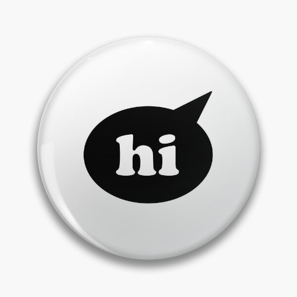 Item preview, Hi - Speech Bubble - Black On White designed and sold by EelPopShop.
