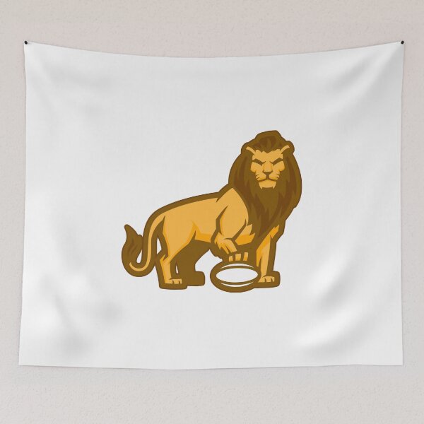 Item preview, Lion playing with a football  designed and sold by ApexDesigns1.