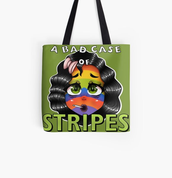 ❣A Bad Case of Stripes❣ (Stickers and more) All Over Print Tote Bag