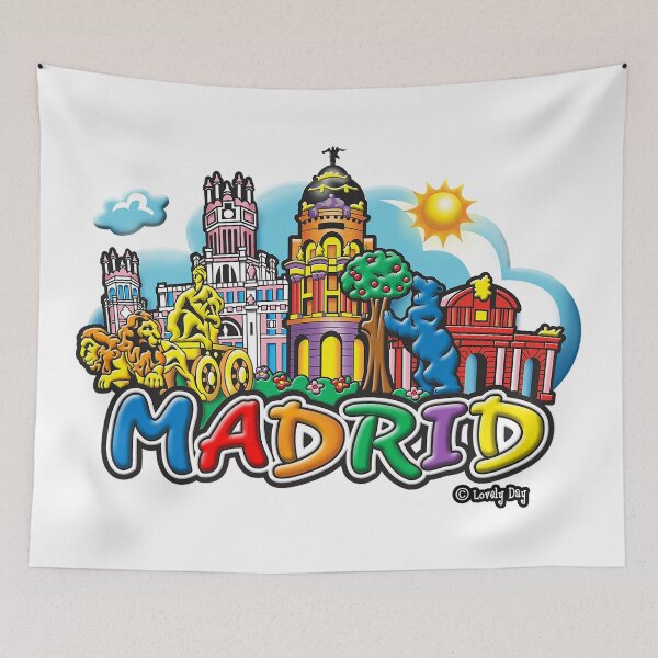 Item preview, Madrid Magical City Scene Famous Lovely Day Design designed and sold by Lovely Day.