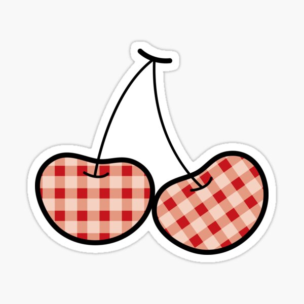 Item preview, Summer Red Plaid Classic Pattern Cheeky Cherries © fatfatin designed and sold by fatfatin.