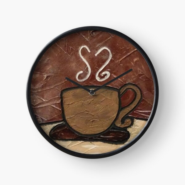 Coffee Cup Painting 2 Clock